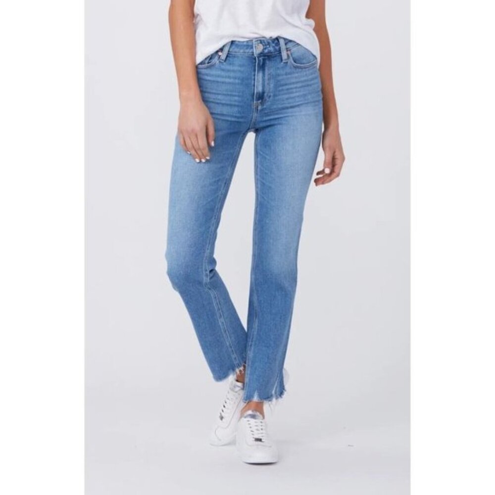 Paige Cindy Mel Destroyed Hem Jeans 32
